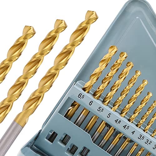 Image of Metric M42 8% Cobalt Drill Bits Set for Stainless Steel and Hard Metal - 13Pcs Industrial Grade Titanium Coated High Cobalt Drill Bit Set