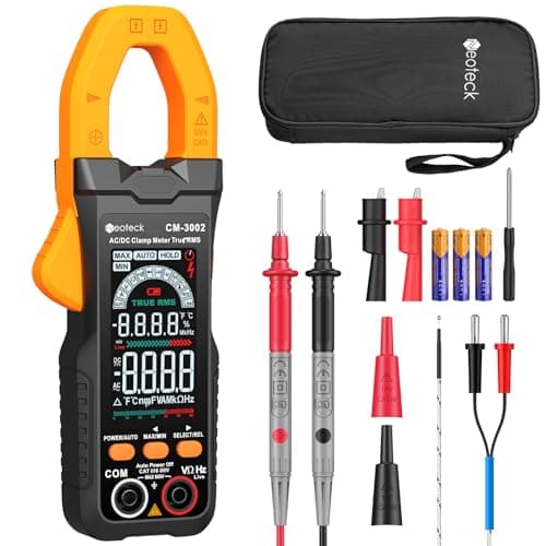 Image of Neoteck Smart Digital Clamp Meter 800A TRMS, 6000 Counts Colour Display, AC/DC Current, AC/DC Voltage, NCV & LIVE Detection, Continuity, Capacitance, Resistance, Frequency, Temperature Test