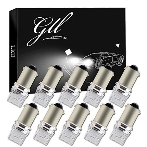 Image of GLL 10PCS BA9S LED Bulbs White BA9 T4W H6W 233 Bulbs Super Bright 110LM Side Dome Interior Trunk License Lights 12V [Non Canbus]