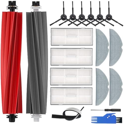 Image of EATBALE Replacement Parts for Roborock S8/S8+/S8 Pro Ultra Robotic Vacuum Cleaners Dual Main Roller Brushes Side Brush HEPA Filter Mop Pads Attachment Accessories Kit Mopping Cloth Spare Kit