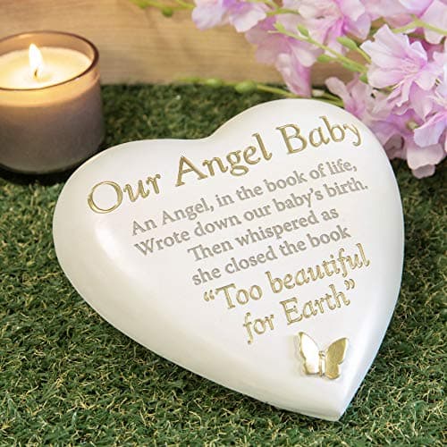 Image of Thoughts of you Graveside Heart Plaque - Angel Baby