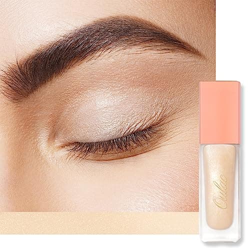 Image of Oulac Liquid Eyeshadow Satin Finish - Multi-Use Eyeshadow Primer & Highlighter | Blendable Smooth Eye Make-up, Crease-Resistant, Non-Greasy, Vegan, Cruelty-Free, Cream (SA02)