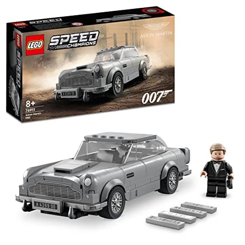Image of LEGO 76911 Speed Champions 007 Aston Martin DB5, Model Building Car with James Bond Minifigure, No Time to Die 2021 Toy Set for Kids