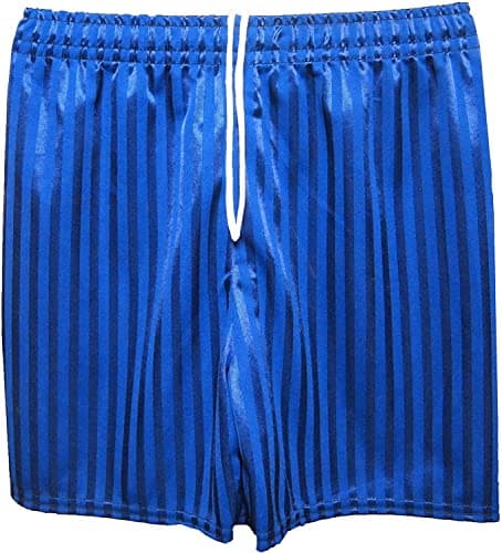 Image of RASH ACCESSORIES Boys Girls Kids Unisex Summer Striped PE Shorts with Drawstring Used Indoor Outdoor Sports Gym Cycling Football 11-12 Years (Royal Blue)