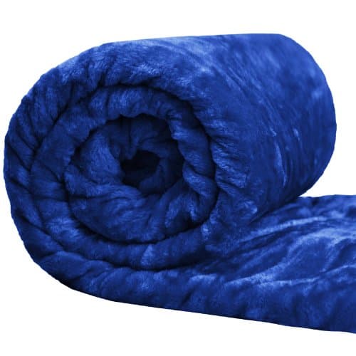 Image of Runway Splash FAUX FUR MINK SOFA BED THROW SOFT WARM BLANKET SINGLE DOUBLE KING SIZE FUR THROW[Royal Blue,Knig 200cm x 240cm]