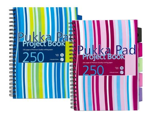 Image of Pukka Project Pads A4 80gsm 5 Coloured Movable Dividers