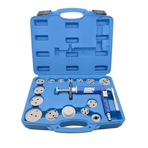 Image of GEAR4GARAGE Air Operated Brake Caliper Wind Back Tool 16pc 1/4" Air Inlet Aluminium Piston Rewind Compatible With Alfa Romeo Audi BMW Citroen Ford Honda Mercedes Benz Nissan Peugeot Renault Toyota VW