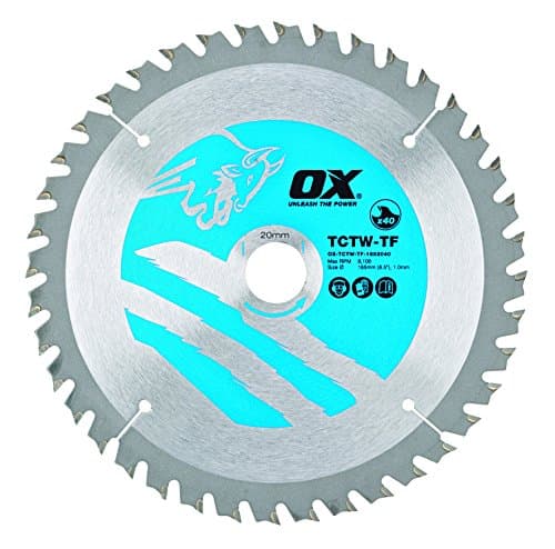 Image of OX Wood Cutting Thin Kerf Circular Saw Blade 165/20mm, 40 Teeth ATB