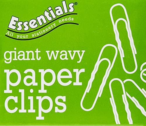 Image of Whitecroft Essentials Value 75mm Giant Wavy Paperclip (Pack of 100)