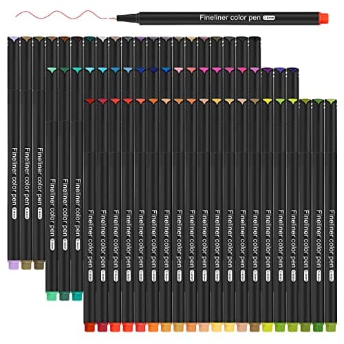 Image of Gelanty Fineliner Pens, 60-Colors Fine Point Color Pens Set 0.4mm Fine Tip Colored Pens Drawing Pen for Journaling, Writing Note, Comics, Coloring Books