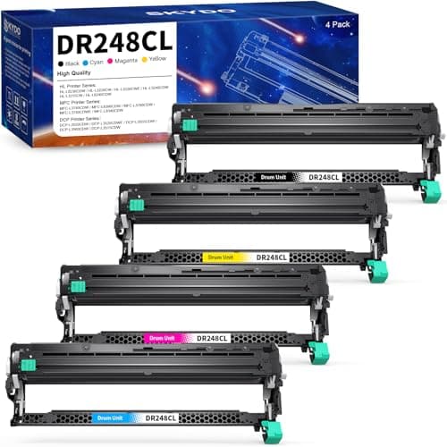 Image of Skydo DR-248CL Drum Unit, Extra High, Compatible with Brother DR248CL Drum with HL-L3215CW L3220CW L3240CDW L8230CDW L8240CDW, MFC-L8340CDW L8390CDW L3760CDW, DCP-L3515CDW L3560CDW L3555CDW (4-Pack)