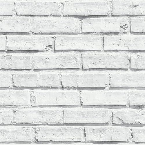 Image of Arthouse 696800 White Wallpaper, Brick, 53 cm x 10.05 m, 623004/696800