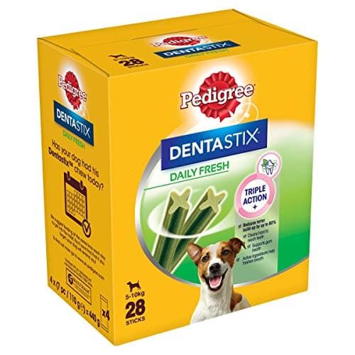 Image of Pedigree DentaStix Daily Fresh for Small Dogs 5-10 kg, 28 Sticks, 4 x 110 g (Pack of 4)