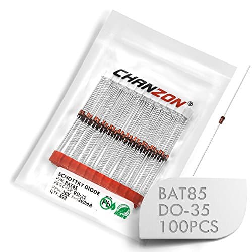 Image of (Pack of 100 Pieces) Chanzon BAT85 Schottky Barrier Rectifier Diodes 200mA 30V DO-35 (DO-204AH) Axial 0.2A 30 Volt Small Signal Switching Diode