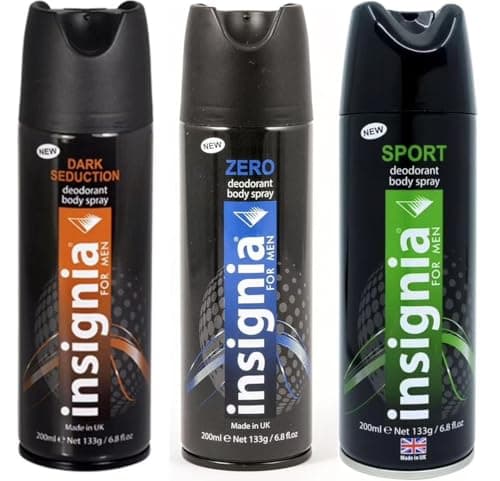 Image of Insígniā - Dark Seduction & Zero & Sports - Deodorant Body Spray - For Men | 200mL Each [Total 600mL]