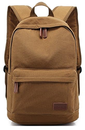 Image of kayond Casual Style Lightweight canvas Laptop Bag/Business backpacks/School Backpack/Travel Backpack (Brown)