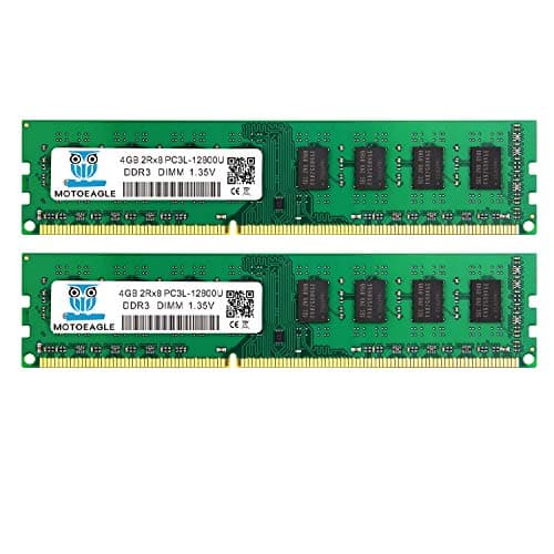 Image of PC3L 12800U DDR3L 1600MHz 8GB Kit (4GBx2) UDIMM RAM 1.35V/1.5V 240-Pin Desktop Memory