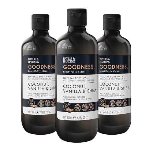 Image of Baylis & Harding Goodness Coconut, Vanilla & Shea Body Wash 500 ml (Pack of 3) - Vegan Friendly