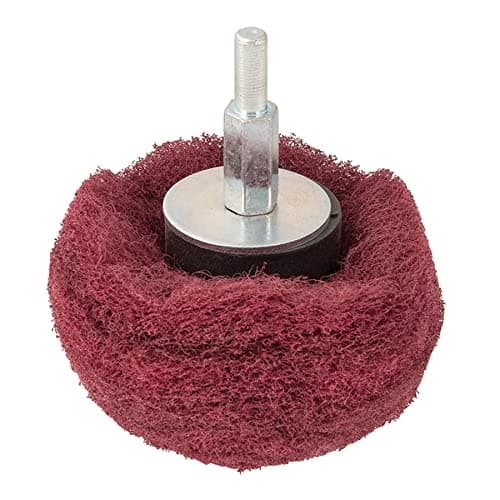 Image of Dapetz ® Dome Shaped Sanding Mop 75mm 240 Grit Nylon Fibre 6mm Arbor Drilling Accessories On Flat Interior And Irregular Surfaces For Sanding And Cleaning Wood And Metal