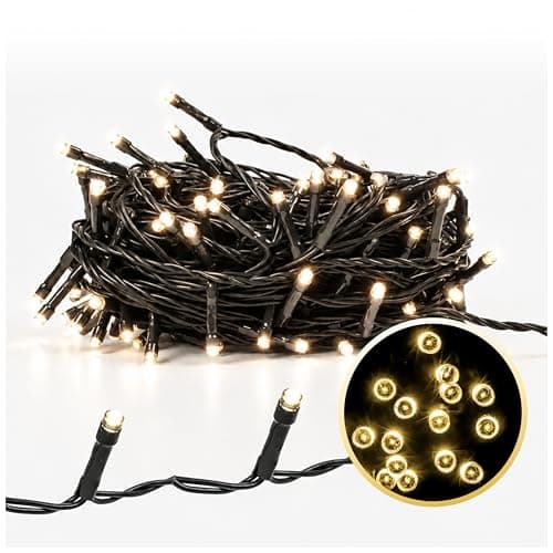 Image of Status Vienna String Lights | 200 LED Warm White Light Chain with 6 Hour Timer | 16.3 Meter Cable Length (0.4m to First Light) | Indoor & Outdoor Party Lights Battery Operated | VIENNA200BTW6
