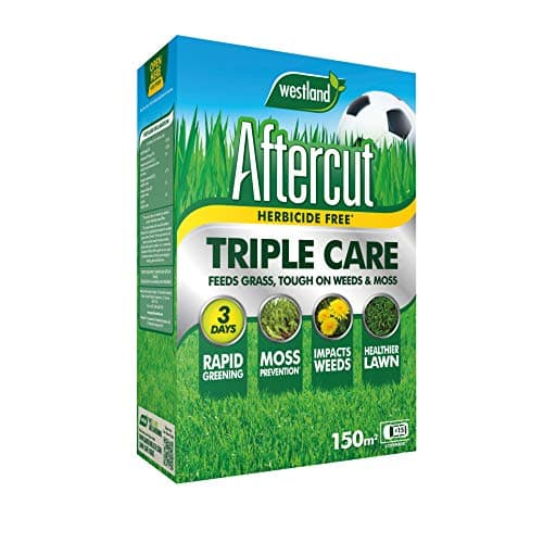 Image of Aftercut 20400505 Herbicide Free Lawn Triple Care 150m2 Large Box, Yellow, 5.25 kg