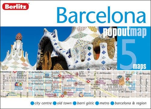Image of Barcelona Berlitz Popout Map (Berlitz PopOut Maps)