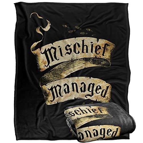 Image of HARRY POTTER Mischief Managed Officially Licensed Silky Touch Super Soft Throw Blanket 152 x 127 cm