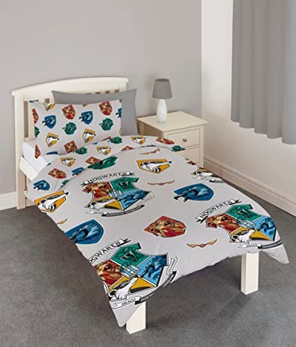 Image of Harry Potter Gryffindor Ravenclaw Hufflepuff and Slytherin Reversible Duvet Cover Set Bedding Bed Set