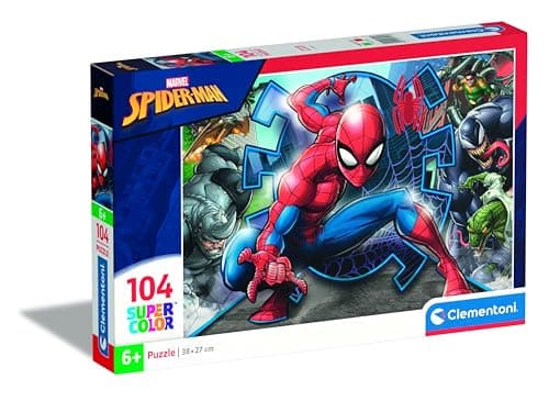 Image of Clementoni - 27116 - Supercolor Puzzle for Children-Spider Man-104 Pieces