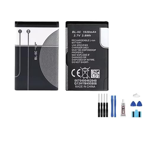 Image of Generic Battery BL-5C Battery 3.7V 1020mAh compatible with Nokia 3100, 3110, 5130, 6230i, n70, n72, 1280, 1600, 2600, 2700, 3220, 1100, 1110, 1200, 1208