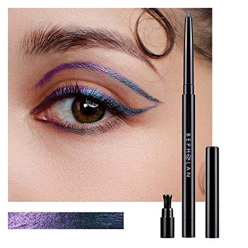 Image of BEPHOLAN Metallic Eyeliner, Blue Purple Shifting Colors Glitter Waterproof Eyeliner, 24h Long-Lasting Pen, Purple-Blue (NORTHERN LIGHT)