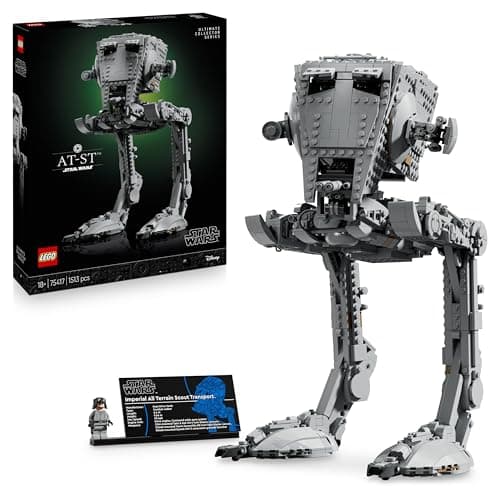 Image of LEGO Star Wars 75417 AT-ST Walker Building Set for Adults - UCS Display Model Kit with a Minifigure & Information Plaque - Collectible Gift for Fans