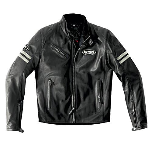 Image of Spidi P Ace Leather Motorcycle Jacket, Ice/Black, 56 (EU)