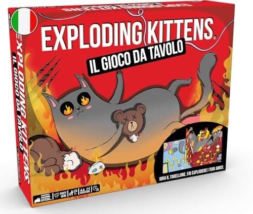 Image of Asmodee Exploding Kittens : The Board Game - Board Game for 2-6 Players - Strategic and Fun for Children and Families - From 7 Years - 15/30 min - English Version