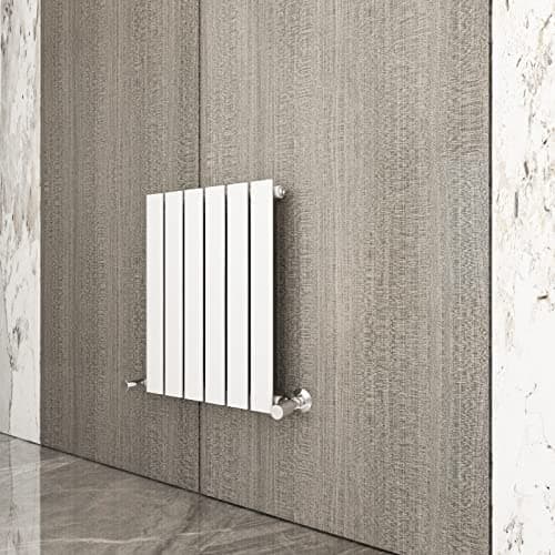Image of Radiator Horizontal Vertical Designer Flat Panel Central Heating Radiator 600mm Height (600x408mm Single, White)