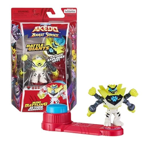 Image of Legends of Akedo Beast Strike Battling Giant White Paw. Mini Battling Warriors. Armor Explodes Off During Battle. Ready, Fight, Split Strike., Small