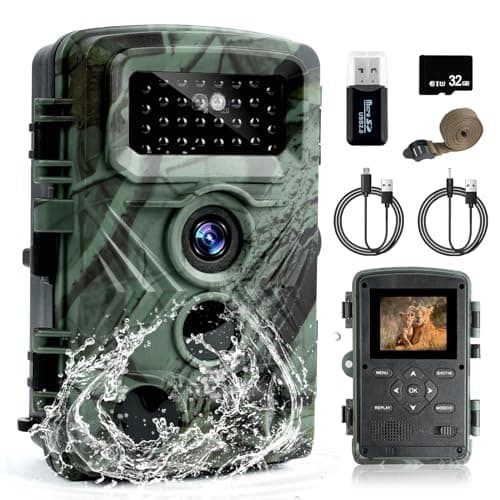 Image of flintronic Trail Camera, 2.7K 58MP Wildlife Camera with Night Vision, IP66 Waterproof 120° Wide-Angle Hunting Camera, Game Camera with 34PCS No Glow Infrared LEDs for Outdoor Wildlife Monitoring