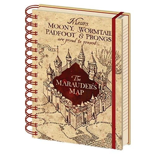 Image of Pyramid International HARRY POTTER A5 Lined Wiro Notebook The Marauders Map - Official Merchandise