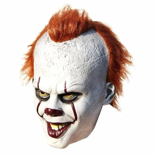 Image of jokeshop Latex IT Clown Mask Deluxe Halloween Fancy Dress Pennywise Costume Scary Character