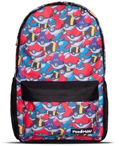 Image of Pokémon Poke Balls Unisex Backpack Multicolor, multicoloured, One Size, Rucksack