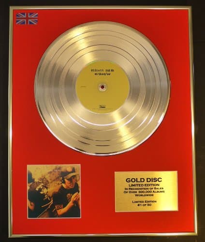 Image of ELLIOTT SMITH/LTD. EDITION CD GOLD DISC/RECORD/EITHER/OR