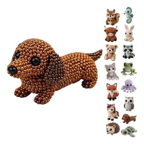 Image of DIY Animal Beading Kit, Tiny 3D Beaded Animal DIY Set, with Colorful Beads and Instructions, Bead Embroidery Kits, Creative Arts & Crafts Gift for Adults & Beginners (#F)