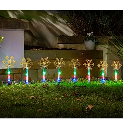 Image of Smart Garden Three Kings Multicoloured SnowDécor Stakes 8pk