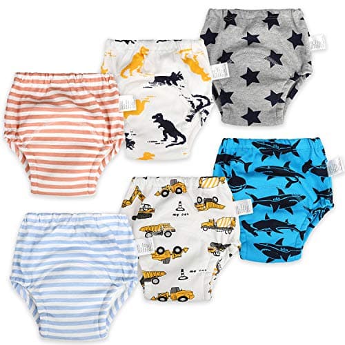 Image of FLYISH DIRECT Potty Training Pants Toddler Training Pants Reusable Training Pants Toliet Training Pants for Boys 6 Packs, 6 Years