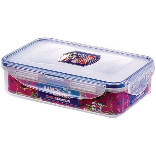 Image of 3 X Lock & Lock 800ml Food Container Rectangle Container Lunch Box HPL816