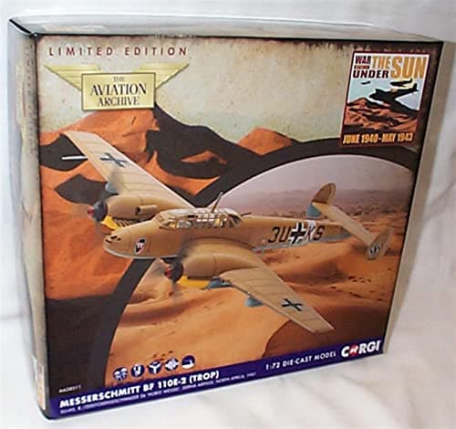 Image of Corgi Aviation Archive German Messerschmitt Bf 110E-2 Destroyer Horst Wessel 1942 aircraft 1:72 scale limited edition diecast model
