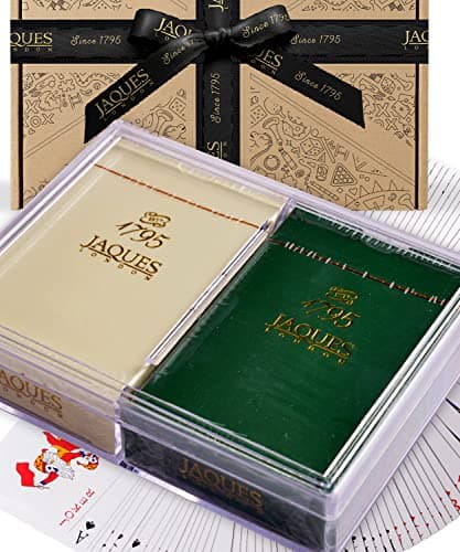Image of Jaques of London No. 1 Premium Playing Cards | Twin Pack of Cards Multipack | Plastic Cards with Case | Since 1795