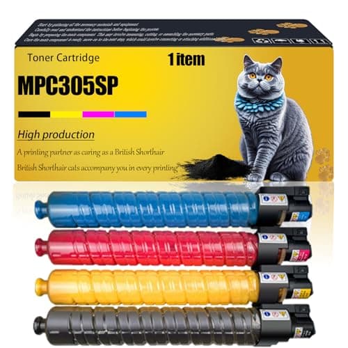 Image of WZLAD MPC305SP Compatible for Ricoh Toner Cartridge 841618 841595 841596 841597 Aficio MPC305SP Aficio MPC305SPF Printers, High Yield Alternatives Reliable Printing (Multicolor)