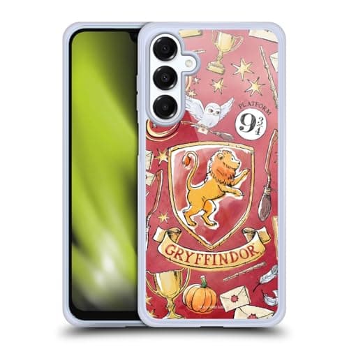 Image of Head Case Designs Officially Licensed Harry Potter Gryffindor Pattern Deathly Hallows XIII Gel Case [Military Grade Protection] Compatible with Samsung Galaxy A16 5G and Compatible with MagSafe
