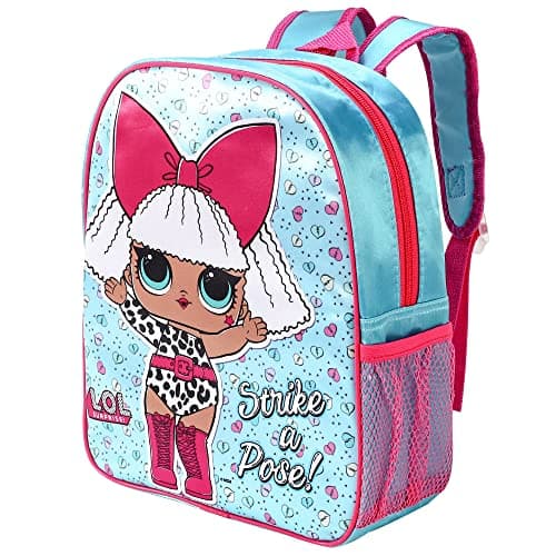 Image of TDL Girls LOL Surprise Backpack Childrens Premium Diva Character Bag Kids School Rucksack Satin Carry Bags, Black, M